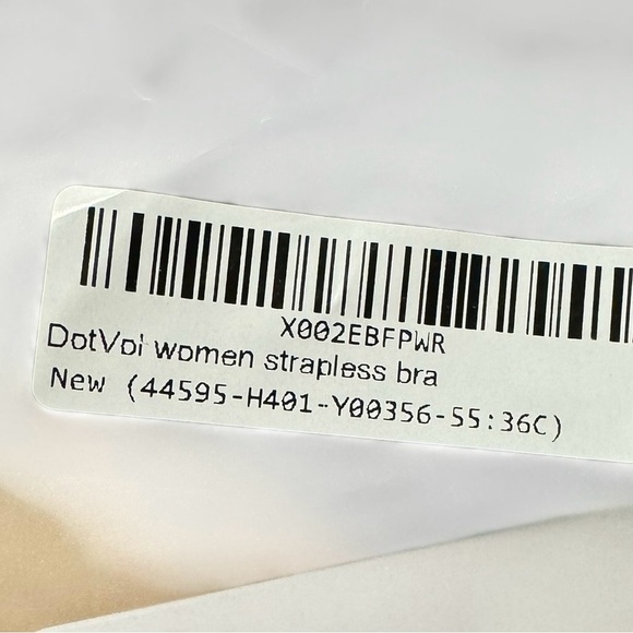 NWT DotVol Strapless Convertable Beige Nude Bra 36 C NEW - Picture 8 of 10
